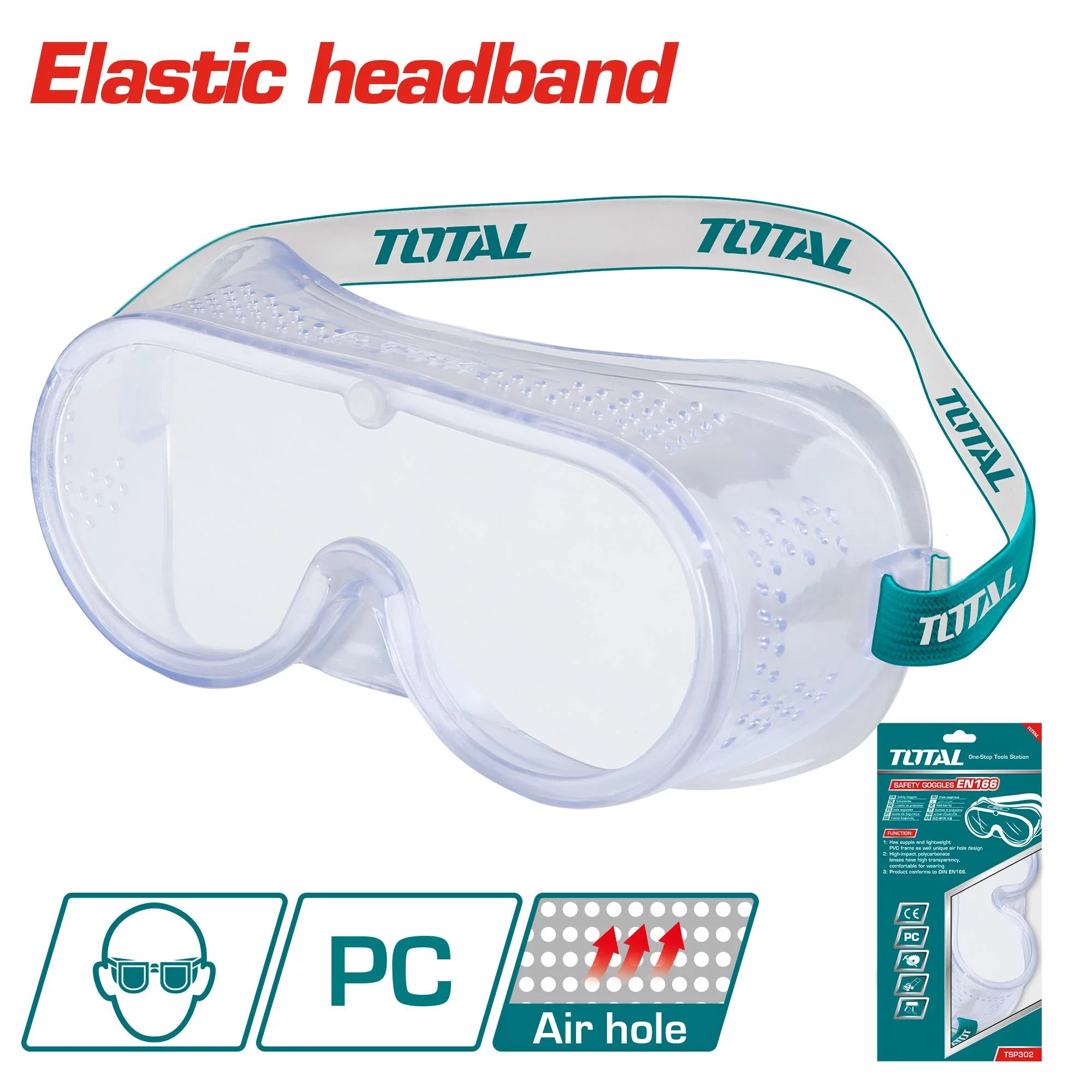 Zaščitna očala 302 PVC (TSP302) TOTAL