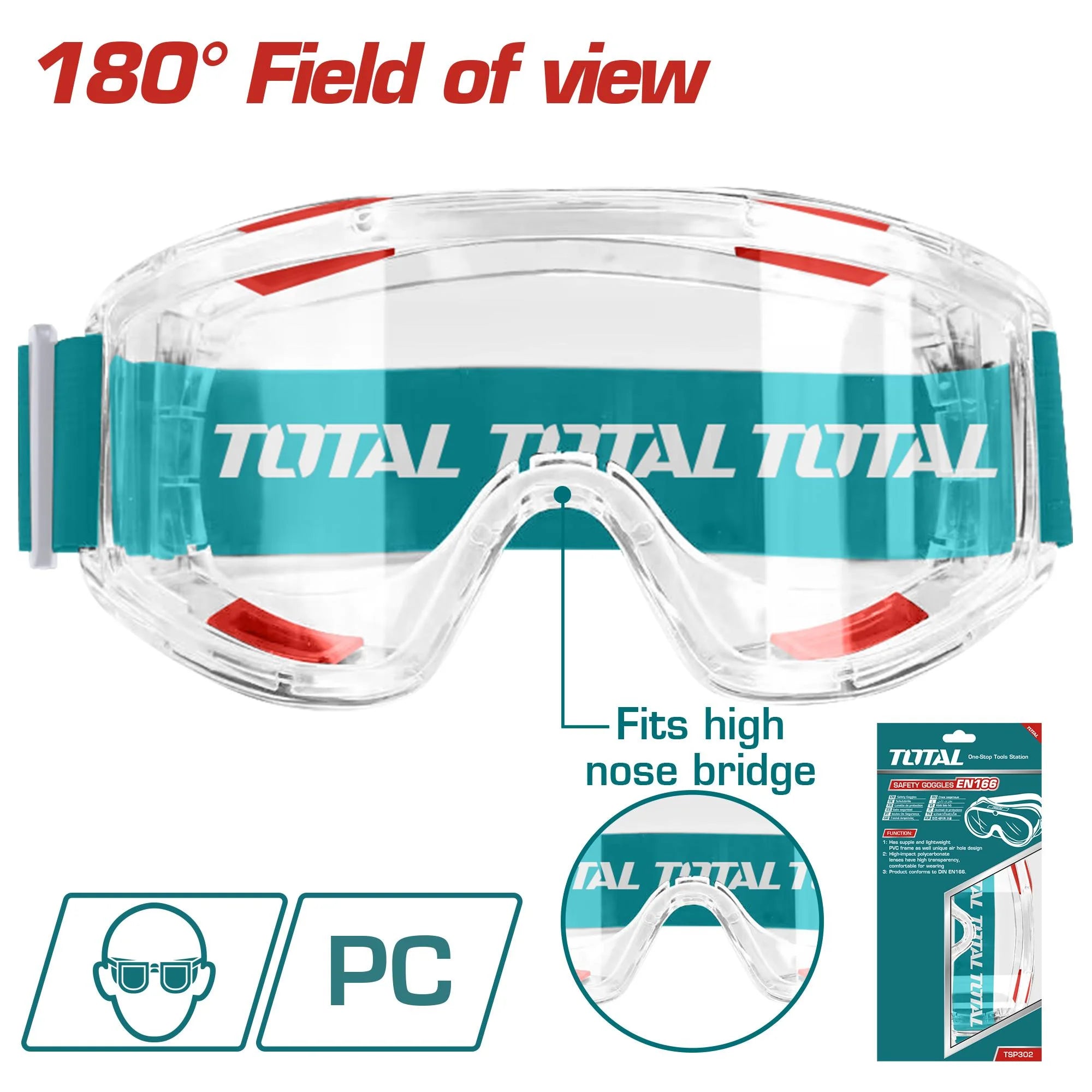 Zaščitna očala 309 180/ PVC (TSP309) TOTAL