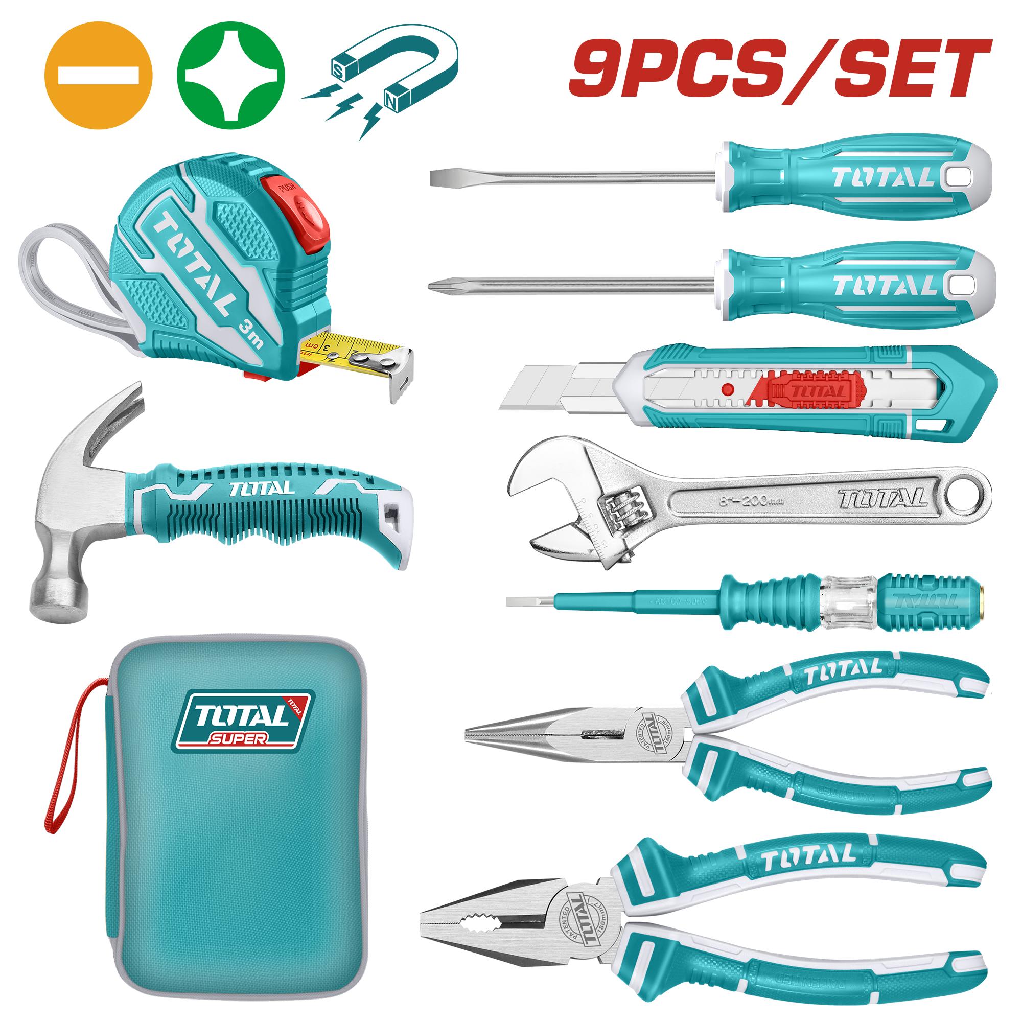9-delni set ročnega orodja (THKTHP90097) TOTAL