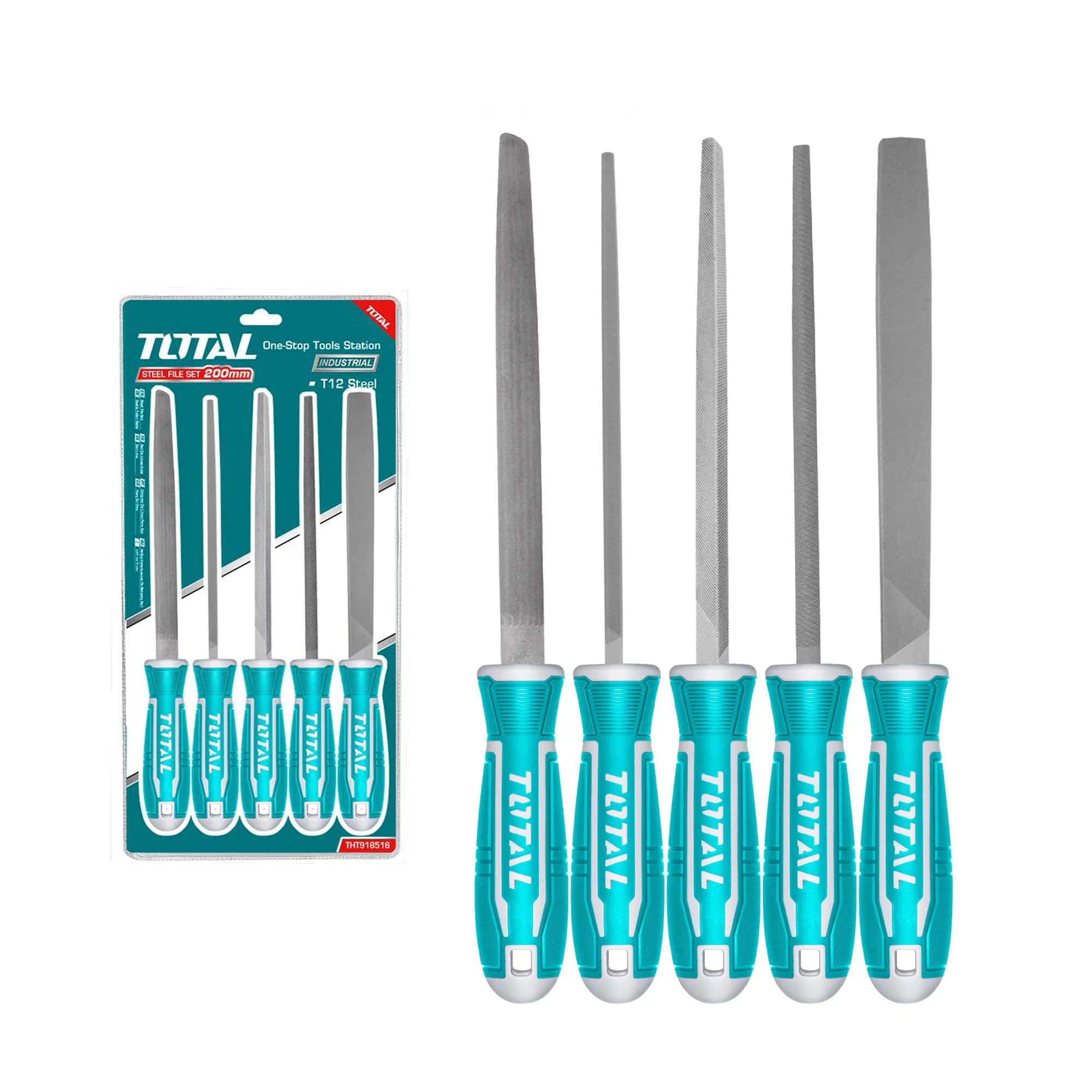 5-delni set jeklenih pil / INDUSTRIAL (THT918516) TOTAL