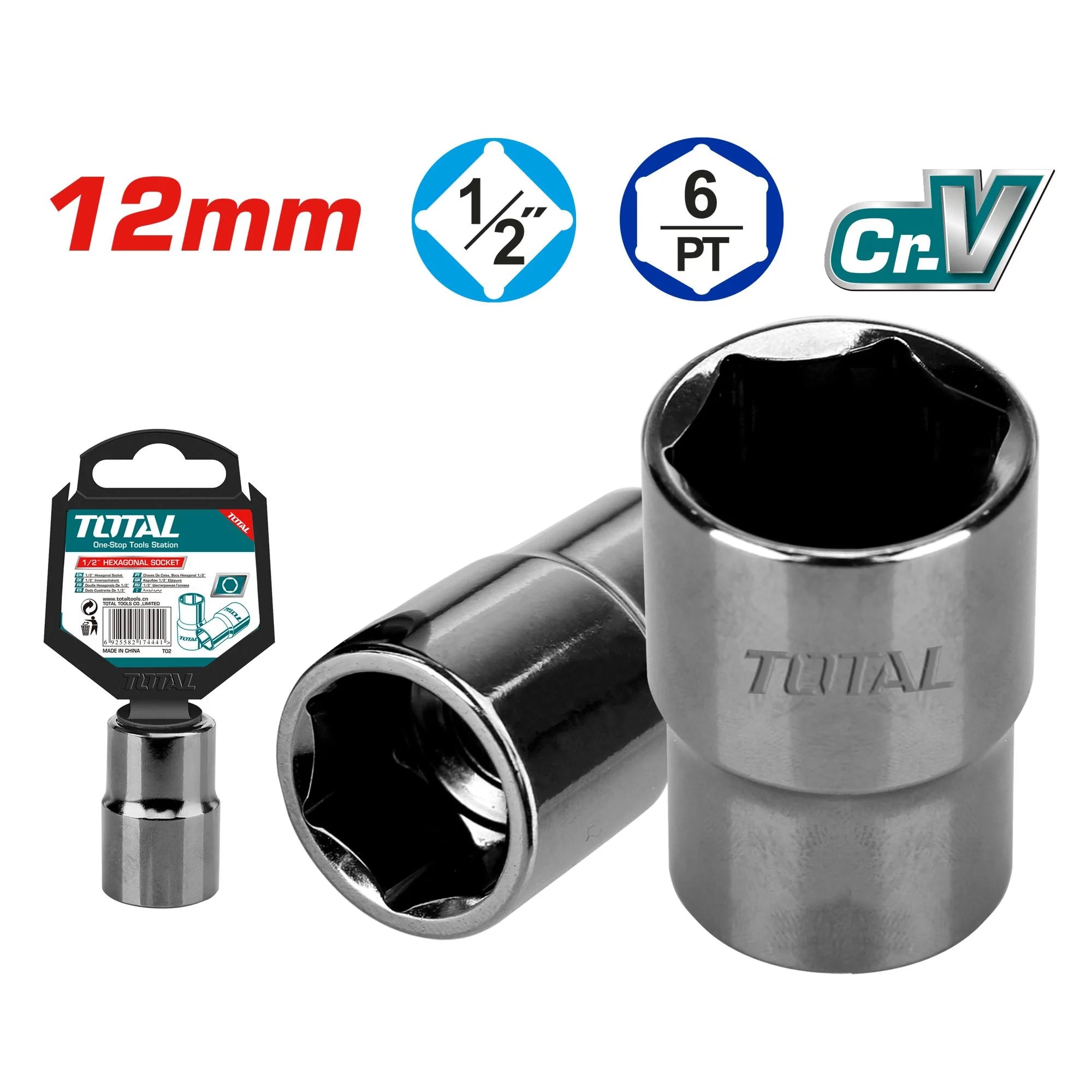 1/2″ šesterokotni nastavek / INDUSTRIAL (THTST12121) TOTAL