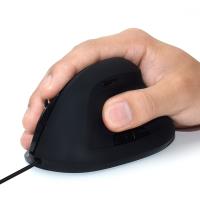Miška Ewent Ergonomic Vertical, 1800dpi, črna, USB