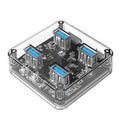 USB hub s 4 vhodi, USB 3.0, prozoren, ORICO MH4U