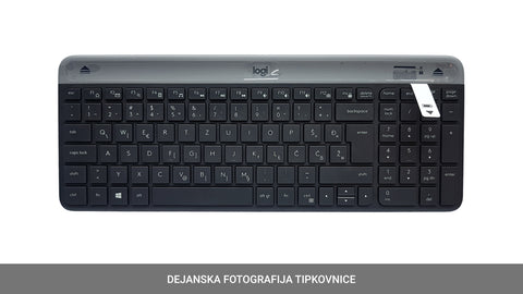 Tipkovnica in miška Logitech Slim Wireless Combo MK470, grafitna barva, SLO
