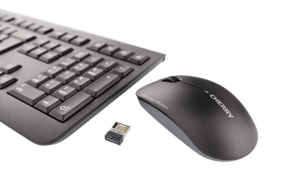 Tipkovnica in miška Cherry DW 3000 Wireless, črna, USB, SLO g.