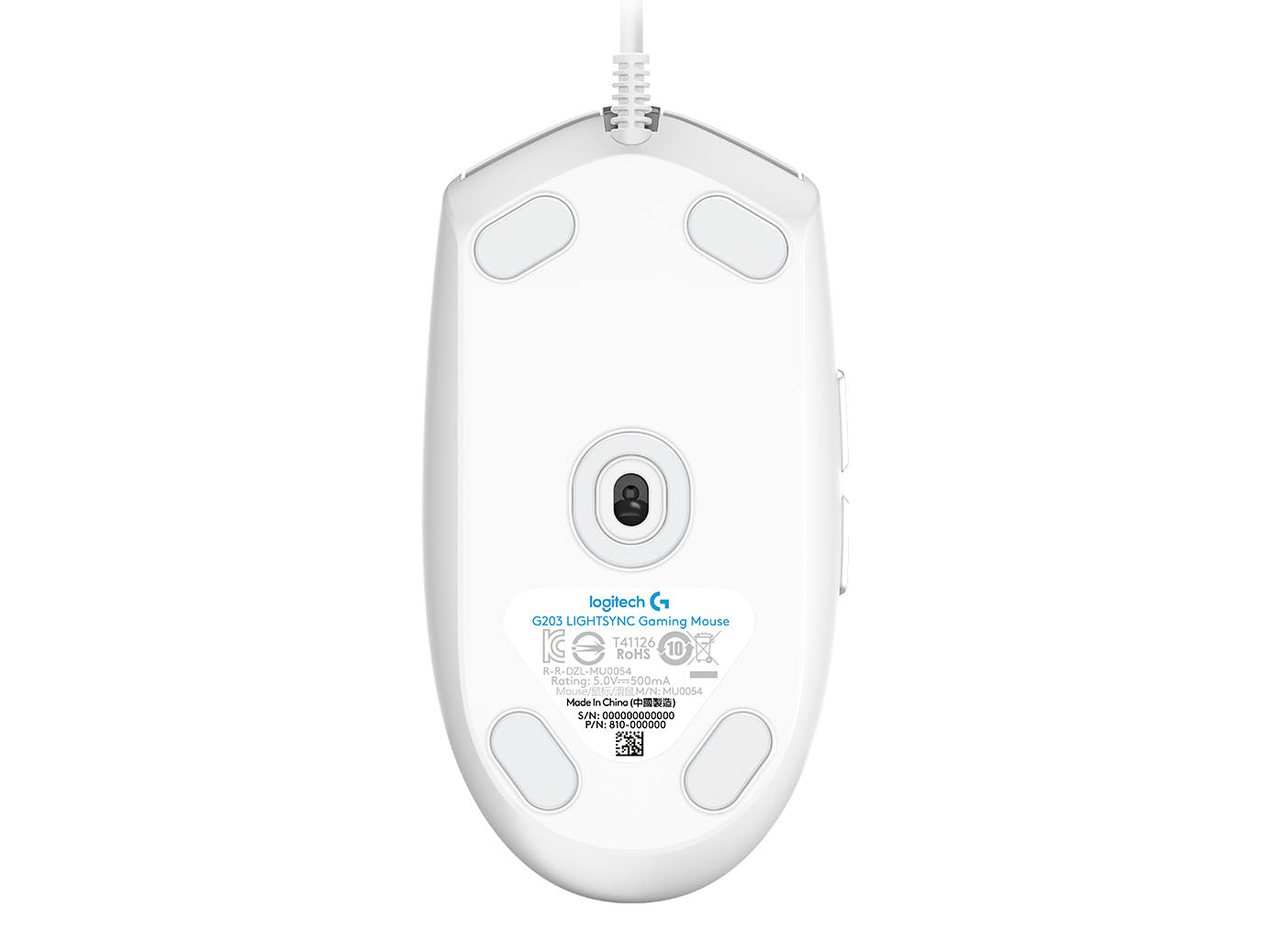 Miška Logitech G102 LIGHTSYNC, bela