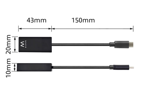 Adapter USB-C v HDMI 4K, črn, Ewent EW9823