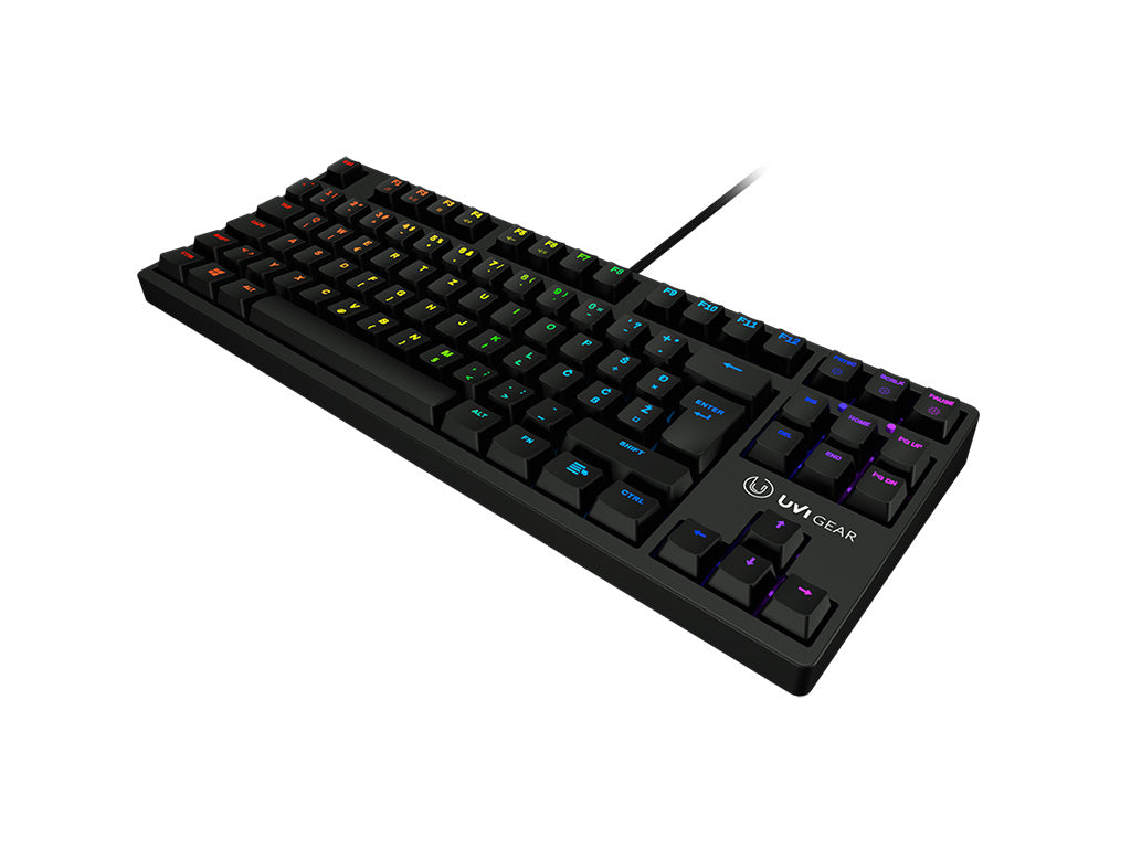 Tipkovnica UVI PRIDE Mini, Optical Blue Switch, RGB, USB, SLO
