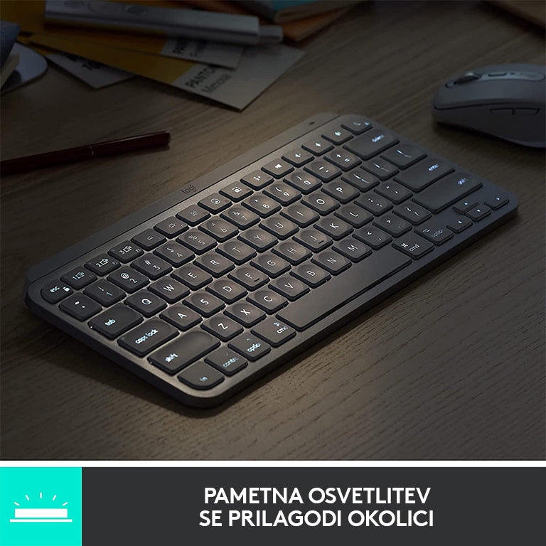 Tipkovnica Logitech MX Keys Mini, bela, SLO g.
