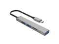Priključna postaja USB-C 4 v 1, 1x USB 3.0, 2x USB 2.0, TF, 0.15m, ALU siva, ORICO AH-12F