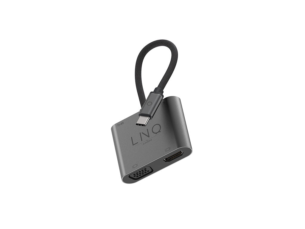 Priključna postaja LINQ 4 in 1, USB-C, HDMI 4K 60Hz, VGA 1080p 60Hz, USB-C PD 100W, USB 3.2, LQ48001
