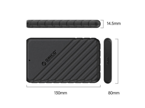 Zunanje ohišje za 2,5'' HDD/SSD, USB 3.0 v SATA3, tool-free, črn, ORICO 25PW1-U3