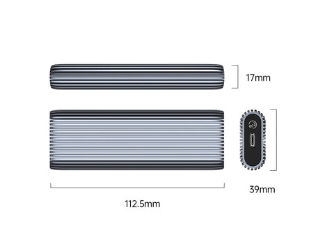 Zunanje ohišje za SSD, M.2 SATA 2230-2280 v USB 3.2 Gen2 Type-C, ALU, ORICO AM2C3