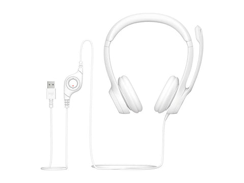 Slušalke Logitech H390, bele, USB
