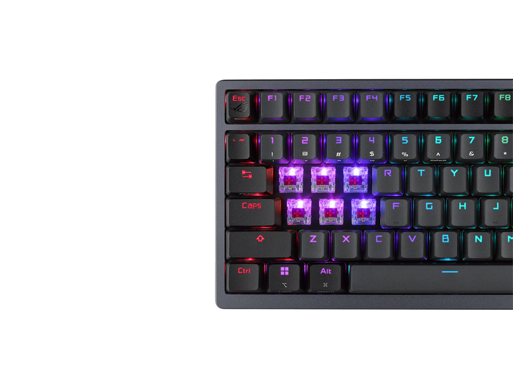 Tipkovnica ASUS ROG Azoth Wireless, ROG NX Red, PBT, OLED, RGB, USB, UK SLO g.