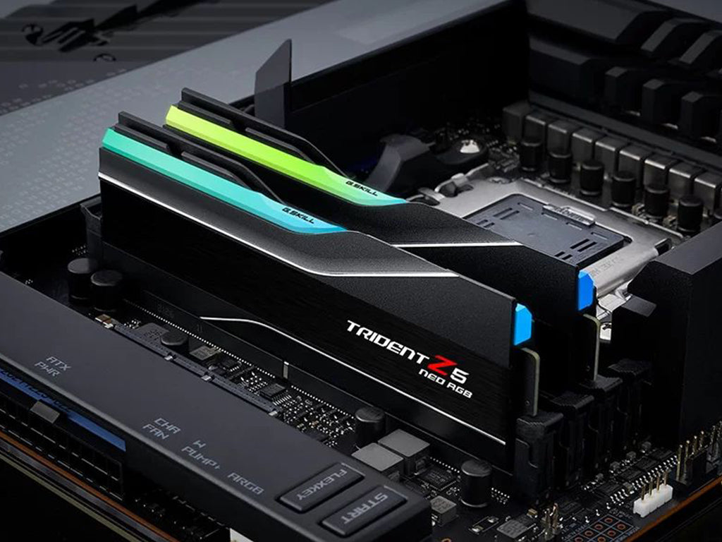 RAM DDR5 32GB Kit (2x16GB) PC5-48000 6000MT/s CL32 1.35V, G.SKILL Trident Z5 Neo RGB AMD EXPO, Intel XMP