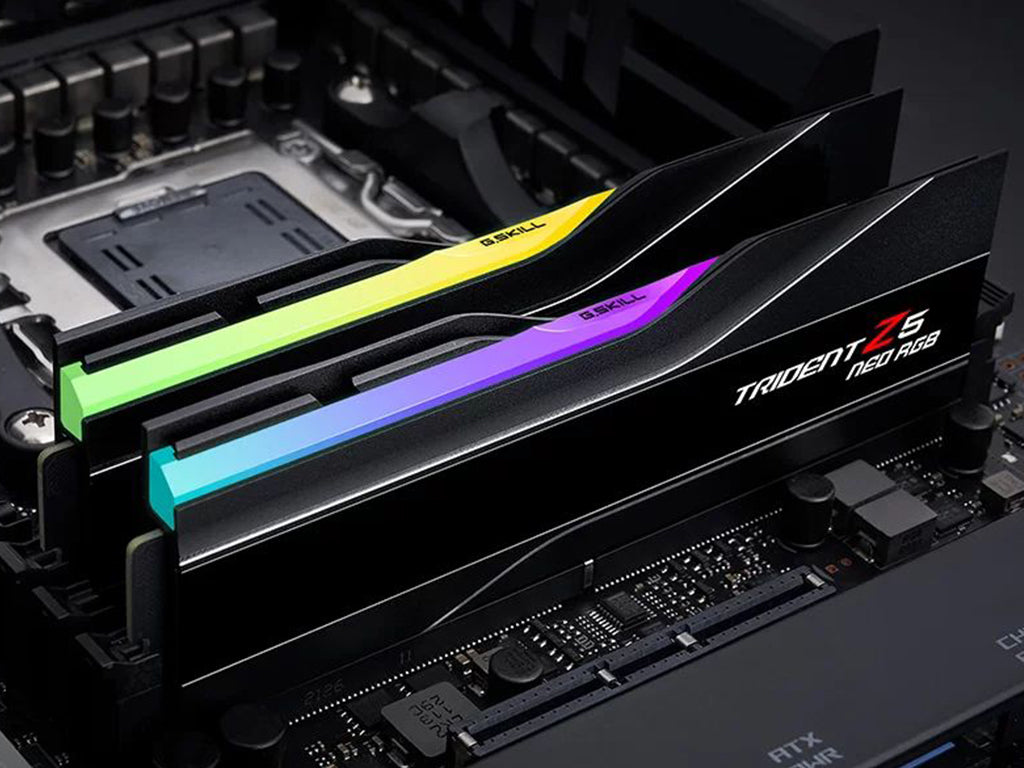 RAM DDR5 64GB Kit (2x32GB) 6000MT/s CL30 1.4V, G.SKILL Trident Z5 Neo RGB AMD EXPO, Intel XMP