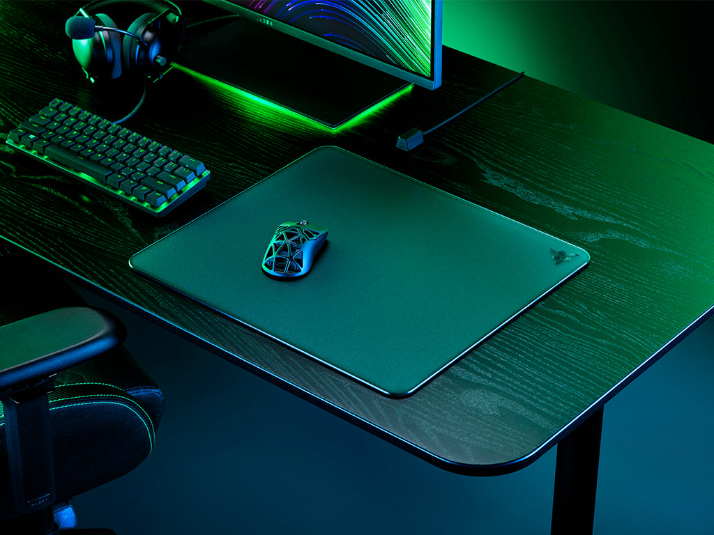 Podloga za miško Razer Atlas, kaljeno steklo, črna