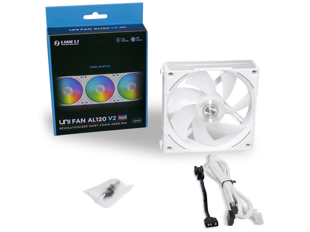 Ventilator za ohišje Lian Li UNI FAN AL120 V2 RGB PWM 120mm, bel