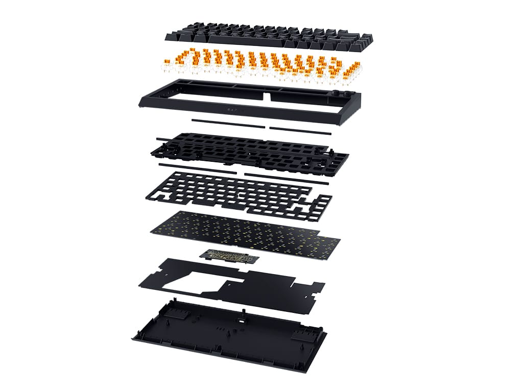 Tipkovnica Razer BlackWidow V4 75%, črna, US SLO g.