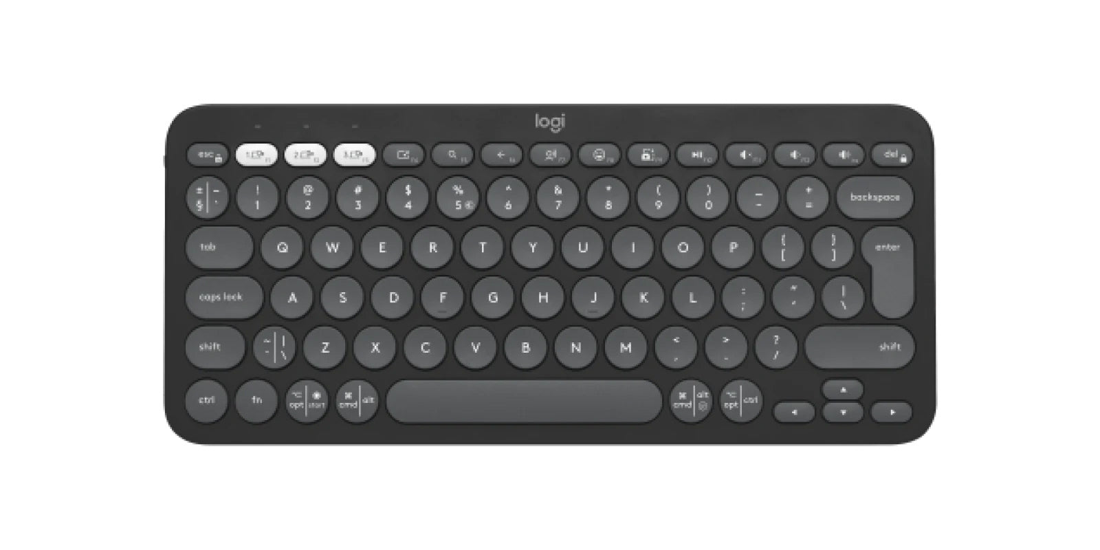 Tipkovnica Logitech Pebble Keys 2 K380s Multi-Device, grafitna, SLO g.