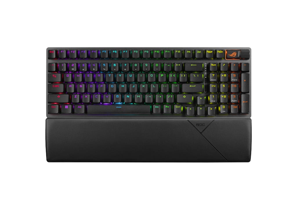 Tipkovnica ASUS ROG Strix Scope II 96 Wireless, ROG NX Snow, PBT, RGB, USB, US