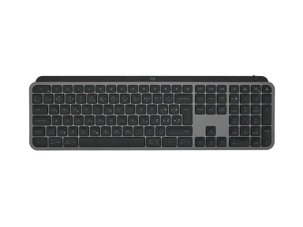 Tipkovnica Logitech MX Keys S PLUS, grafitna, SLO g.