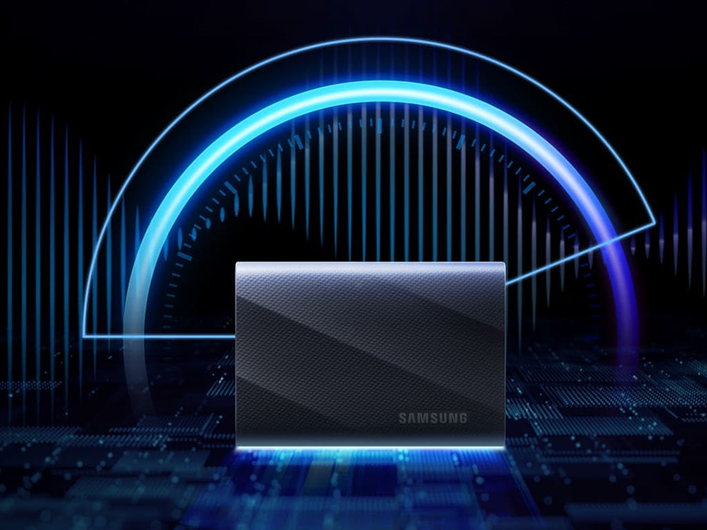 Zunanji SSD 1TB Type-C USB 3.2 Gen2x2 V-NAND UASP, Samsung T9, črn (MU-PG1T0B/EU)