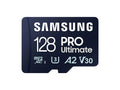 Spominska kartica Samsung PRO Ultimate, micro SDXC, 128GB, U3, V30, A2, UHS-I, z SD adapterjem