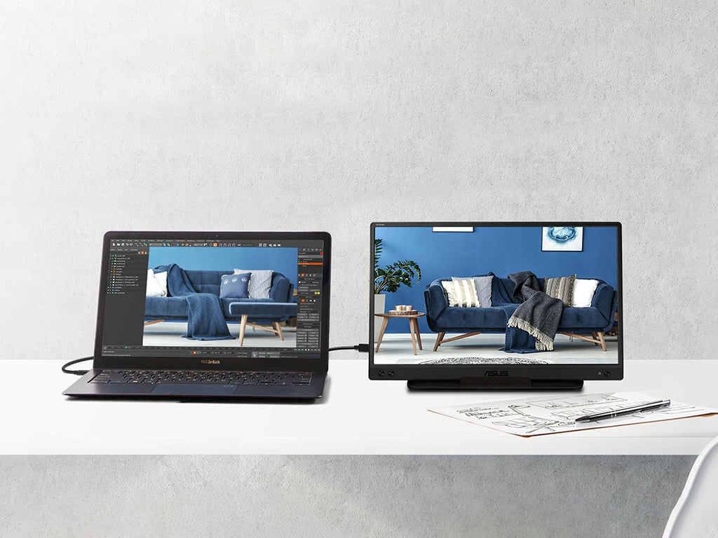 Prenosni monitor 15.6" (40 cm) FullHD IPS 60Hz, USB-C, ASUS ZenScreen MB166C