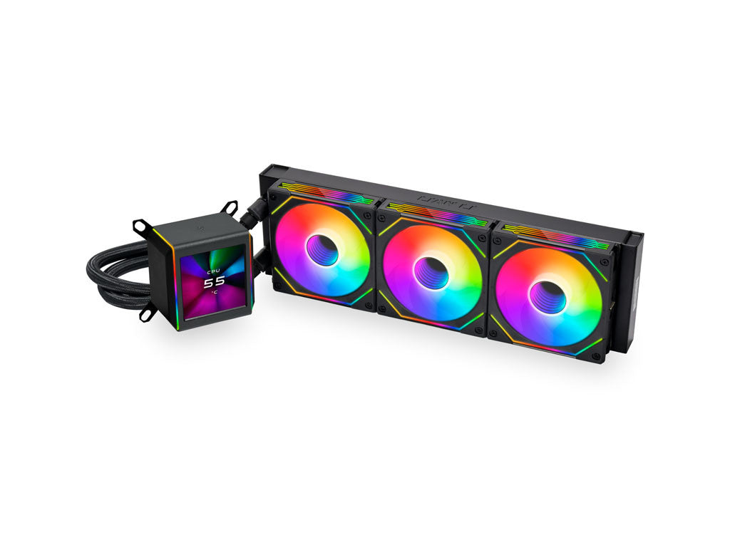 Komplet za tekočinsko hlajenje AIO Liquid Cooler Lian Li GALAHAD II LCD 360 SL-Infinity, ARGB, črn