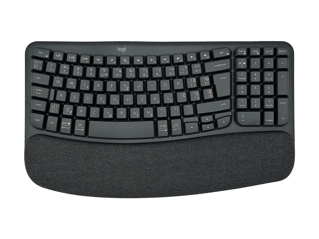 Tipkovnica in miška Logitech Wave Keys and Lift COMBO, Wireless, grafitna, SLO g.
