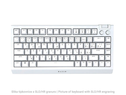 Tipkovnica Razer BlackWidow V4 75%, bela, US SLO g.