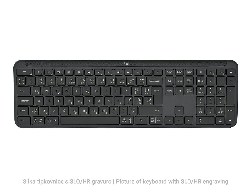 Tipkovnica in miška Logitech Signature Slim Combo MK950, grafitna, SLO g.