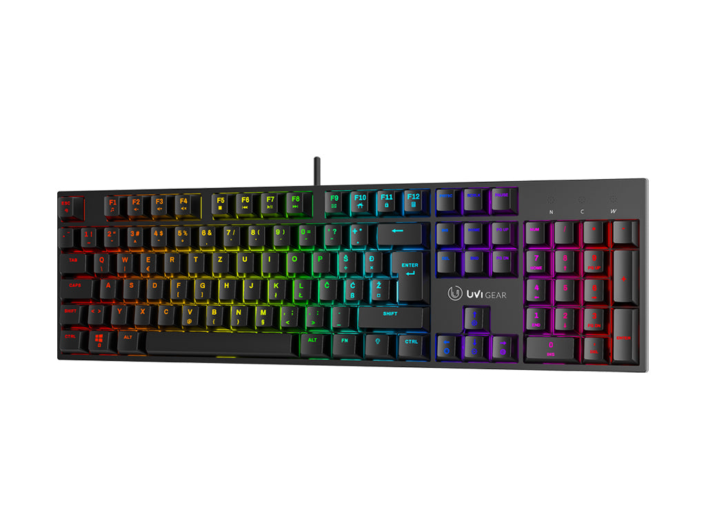 Tipkovnica UVI GREED V2, Brown stikala, RGB, USB, SLO