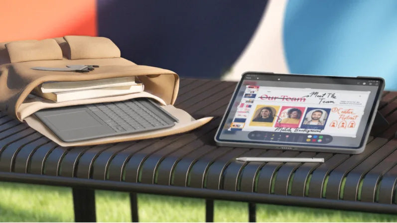 Ovitek s tipkovnico Logitech Combo Touch za iPad Air 13", M2, M3, siv, Slo g.