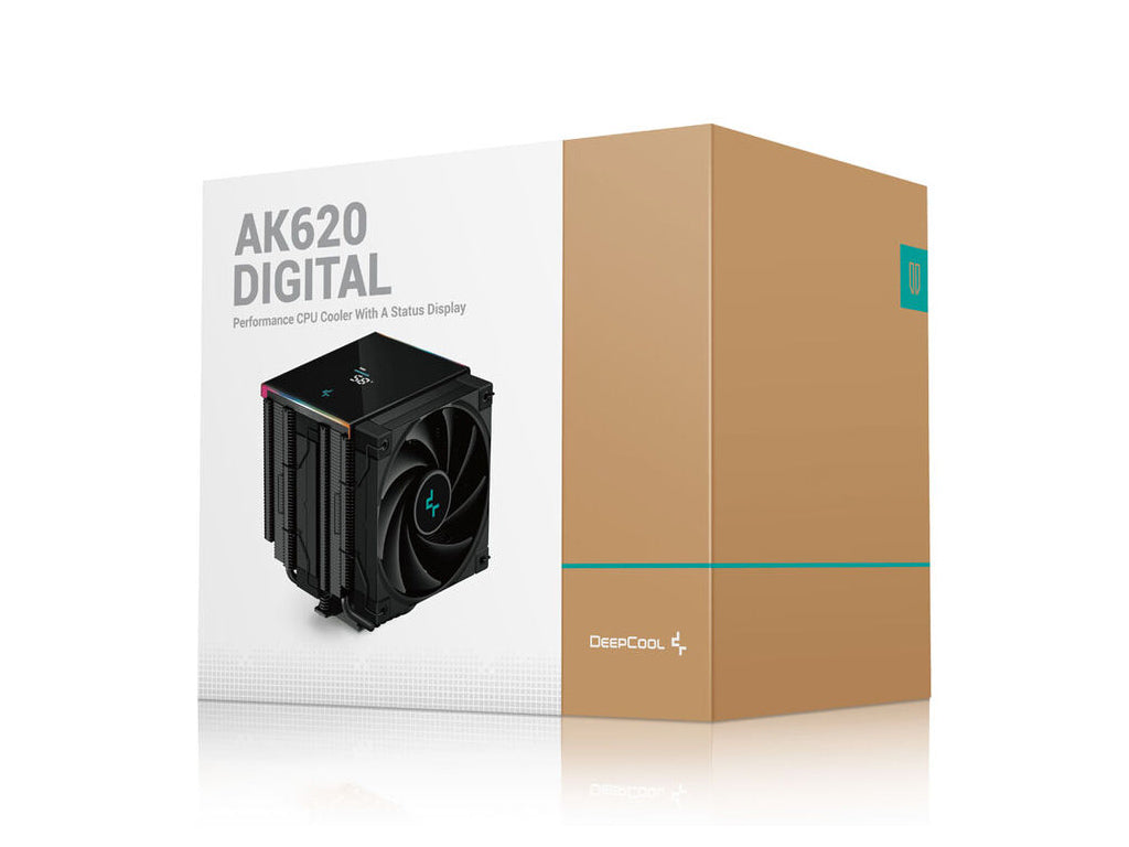 Hladilnik za procesor DeepCool AK620 DIGITAL, ARGB, 2x 120mm, 260W TDP, črn