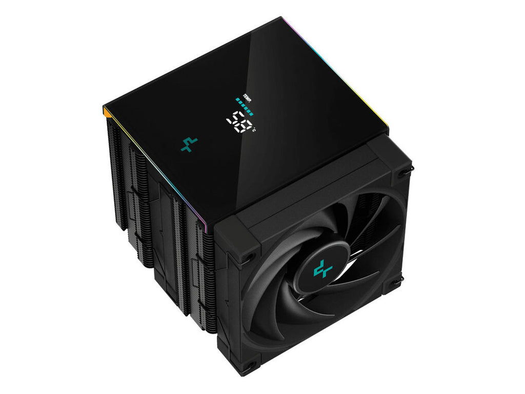 Hladilnik za procesor DeepCool AK620 DIGITAL, ARGB, 2x 120mm, 260W TDP, črn