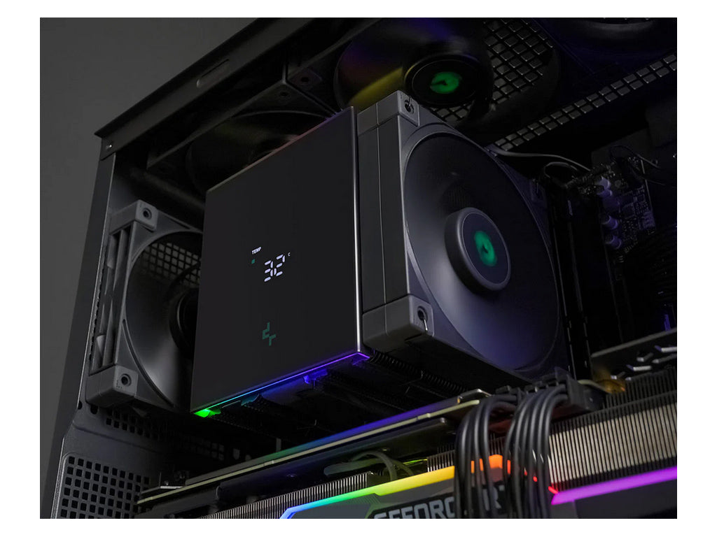 Hladilnik za procesor DeepCool AK620 DIGITAL, ARGB, 2x 120mm, 260W TDP, črn