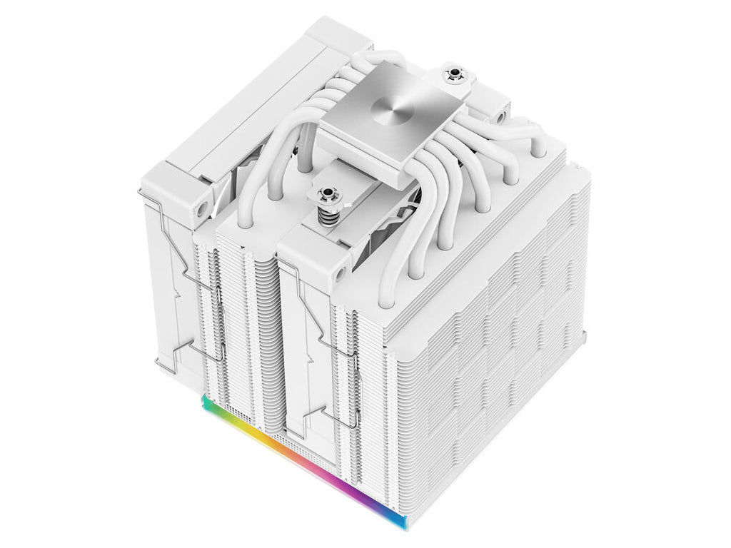 Hladilnik za procesor DeepCool AK620 DIGITAL, ARGB, 2x 120mm, 260W TDP, bel
