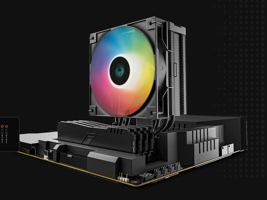 Hladilnik za procesor DeepCool AG400 Digital, ARGB, 120mm, 240W TDP, črn