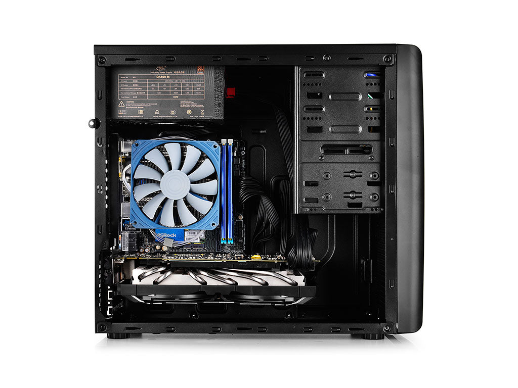 Računalniško ohišje DeepCool SMARTER, Micro-ATX, črno