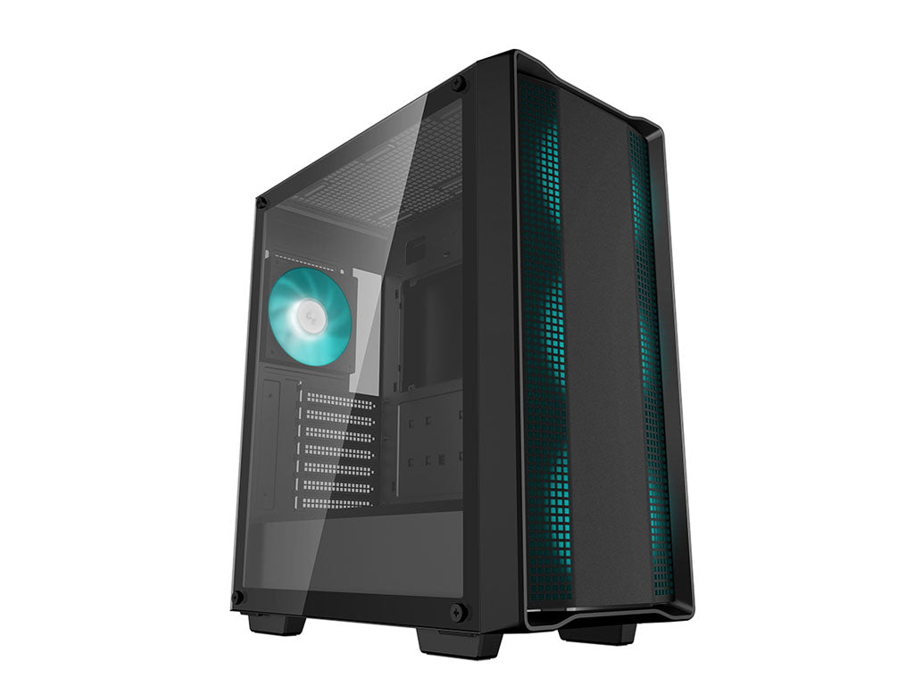 Računalniško ohišje DeepCool CC560 V2, ATX, LED, kaljeno steklo, črno