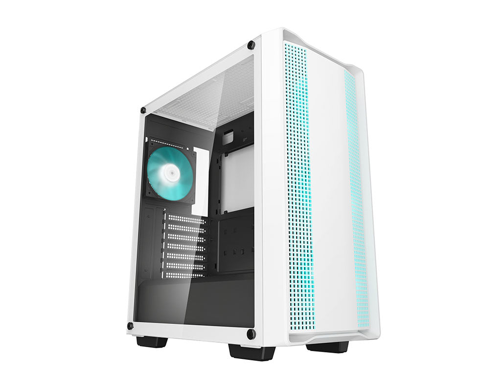 Računalniško ohišje DeepCool CC560 WH V2, ATX, LED, kaljeno steklo, belo