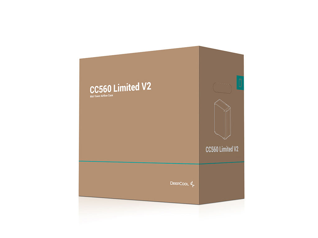 Računalniško ohišje DeepCool CC560 Limited V2, ATX, kaljeno steklo, črno