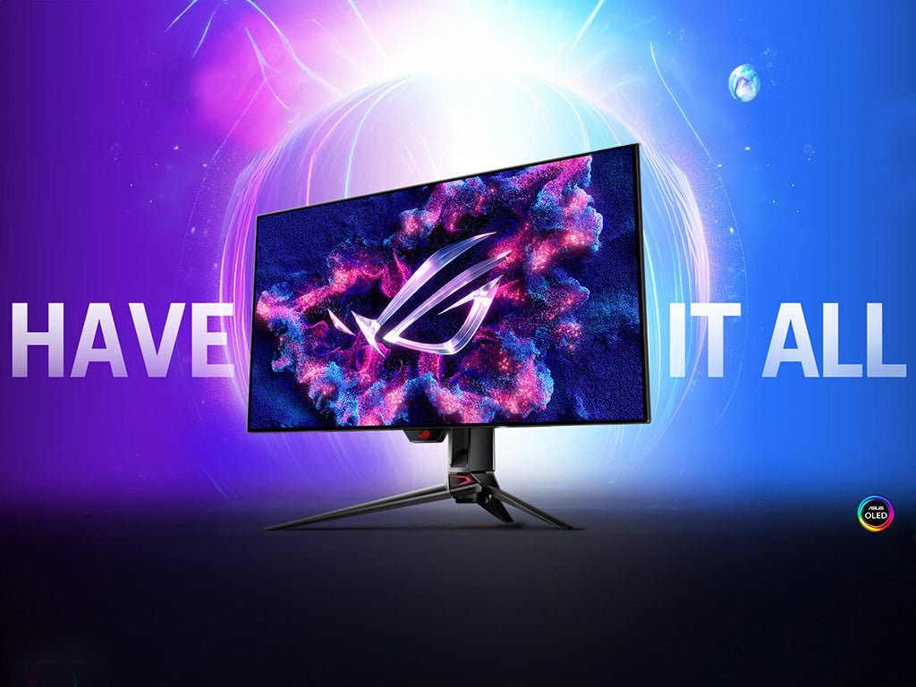Monitor 32" (81 cm) UHD OLED 240Hz, HDR400, 2xHDMI, DisplayPort, USB-C DP Alt, 3xUSB-A, ASUS ROG Swift PG32UCDP