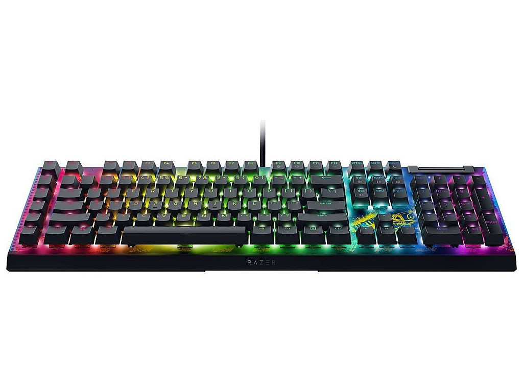 Tipkovnica Razer BlackWidow V4 X, rumena stikala, Fortnite Edition, US