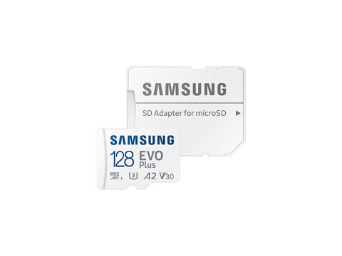 Spominska kartica Samsung EVO Plus, micro SDXC, 128GB, 160MB/s, U3, V30, A2, UHS-I, z adapterjem