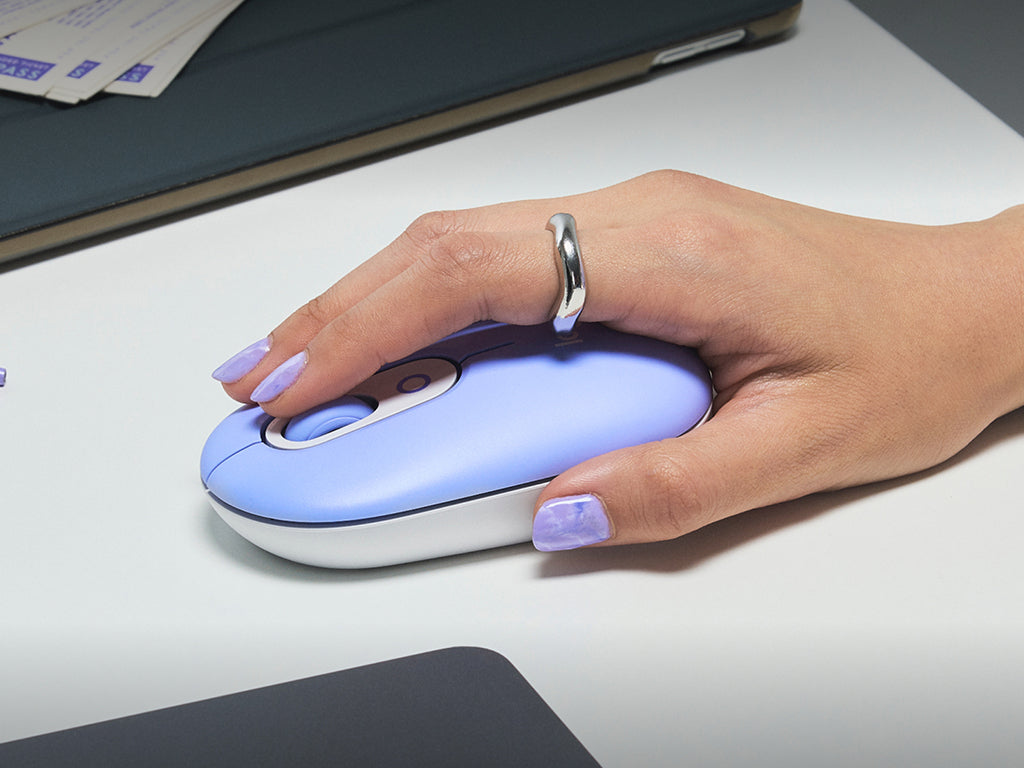 Miška Logitech POP Mouse z EMOJI, Bluetooth, vijolična