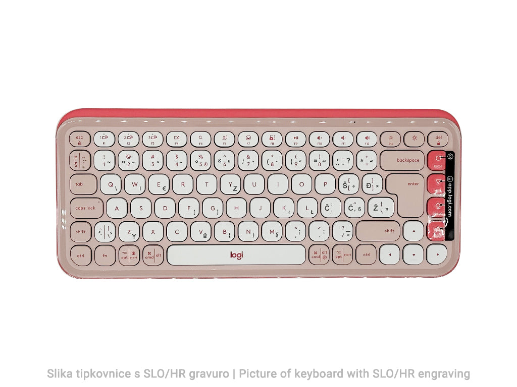Tipkovnica in miška Logitech POP Icon Combo, Bluetooth, roza, SLO g.